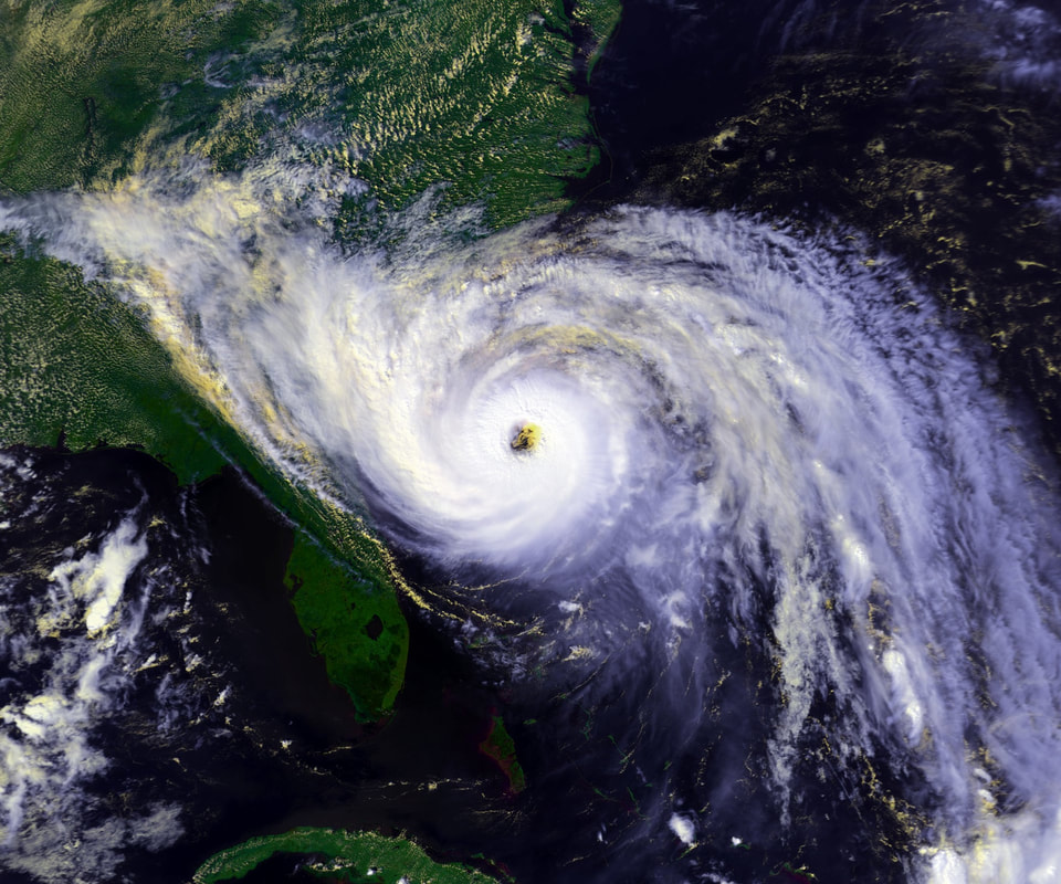 Hurricane Hugo bears down on South Carolina in 1989. Source: NOAA-11.